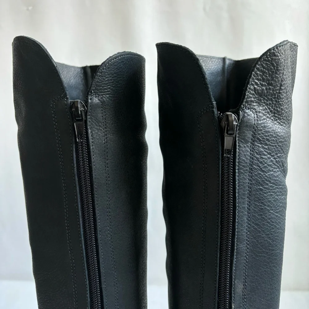 Matisse Lonestar Knee High Leather Riding Boots Black Size 7.5